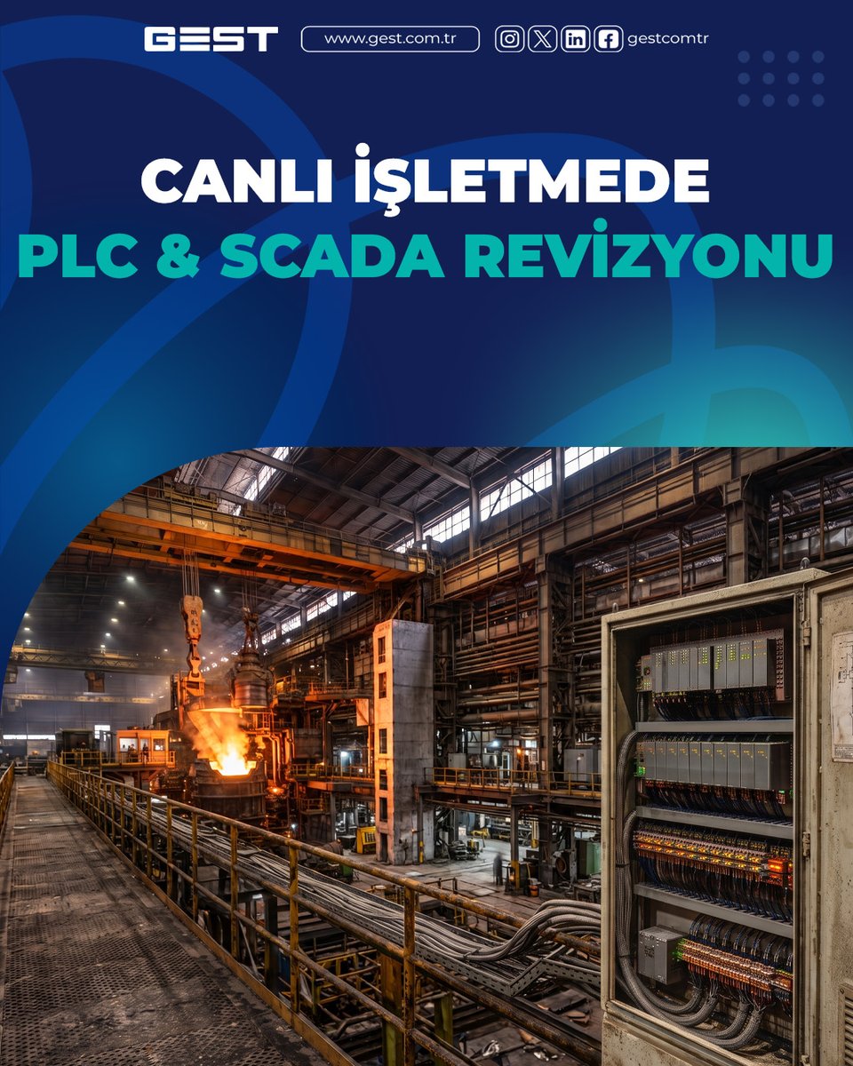gestcomtr's tweet photo. GEST mühendisliğiyle devreye alınan sistem, ağır sanayi koşullarında fan sürücülerinin maksimum verimlilikle kontrol edilmesini ve tesis güvenliğinin korunmasını sağlamıştır.

#GEST #IDFan #SürücüEntegrasyonu #PLC #SCADA #DemirÇelik #AğırSanayi https://t.co/N69olg38gy