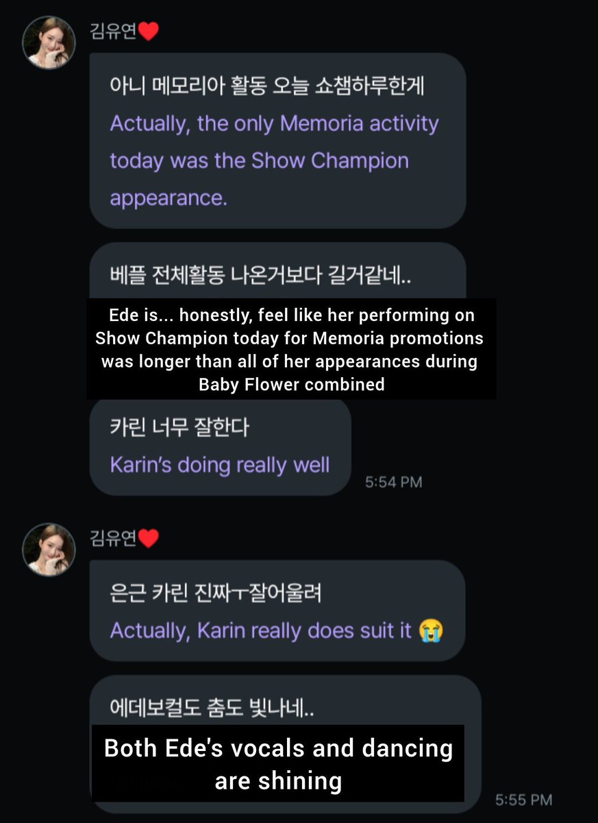 ayjkcwy's tweet photo. yooyeon after kaede's perf 🥹🥹 https://t.co/cwSS3IBSBb
