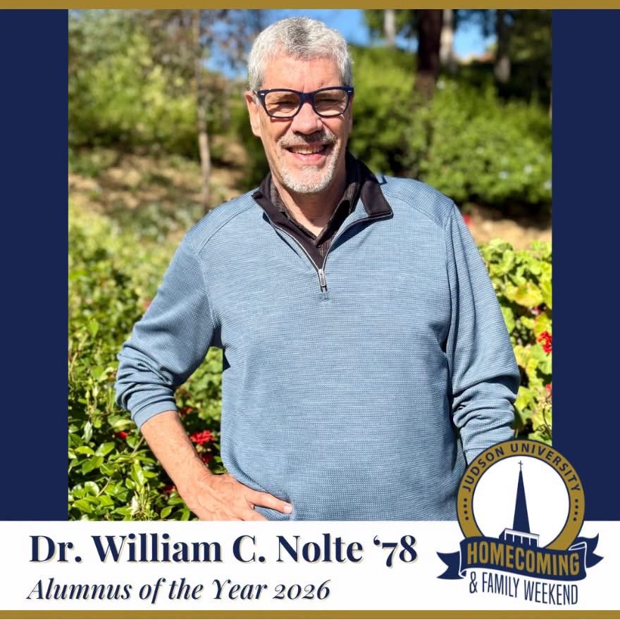 JudsonU's tweet photo. 🎉 Congratulations to William “Willie” C. Nolte ’78, Judson University’s 2026 Alumnus of the Year!

Willie will be honored during Homecoming &amp; Family Weekend 2026, taking place October 9–10. 

Register today for the Alumni Banquet : https://t.co/qwKBgcsoQ4 https://t.co/EybHs4gDu2