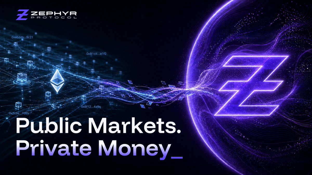 zephyr_org's tweet photo. ❯❯ Connecting Zephyr to crypto’s deepest liquidity network_

Today, accessing Zephyr usually means a desktop or web wallet, an exchange withdrawal and several conversions. 

➡️ The EVM bridge is designed to replace that narrow front door with the widely adopted tools people already use.

Ethereum is home to the largest, most liquid stablecoin ecosystem. For Zephyr, connecting to it means anyone in DeFi can instantly tap into our unique stablecoin yield engine.

▦ Familiar access through any compatible EVM wallet (MetaMask, TrustWallet etc.)

▦ Wrapped $ZEPH, $ZSD, $ZYS and $ZRS where Ethereum liquidity and DeFi live.

▦ Easy onboarding through DEXs, instead of a niche multi-step path.

▦ A direct route back to native Zephyr when private-by-default settlement matters.

The boundary stays clear: wrapped assets on EVM follow a public ledger; native Zephyr transactions use the protocol’s $XMR Monero-derived privacy architecture.

The current bridge is, and has been, tested extensively in our public testnet - with a mainnet launch coming soon ⌛️

The ultimate goal: Meet users where liquidity lives, provide an easy route into truly private digital money.

➡️ It's a simple thesis, complexity is in the execution.

And we're very close. 
Stay tuned.