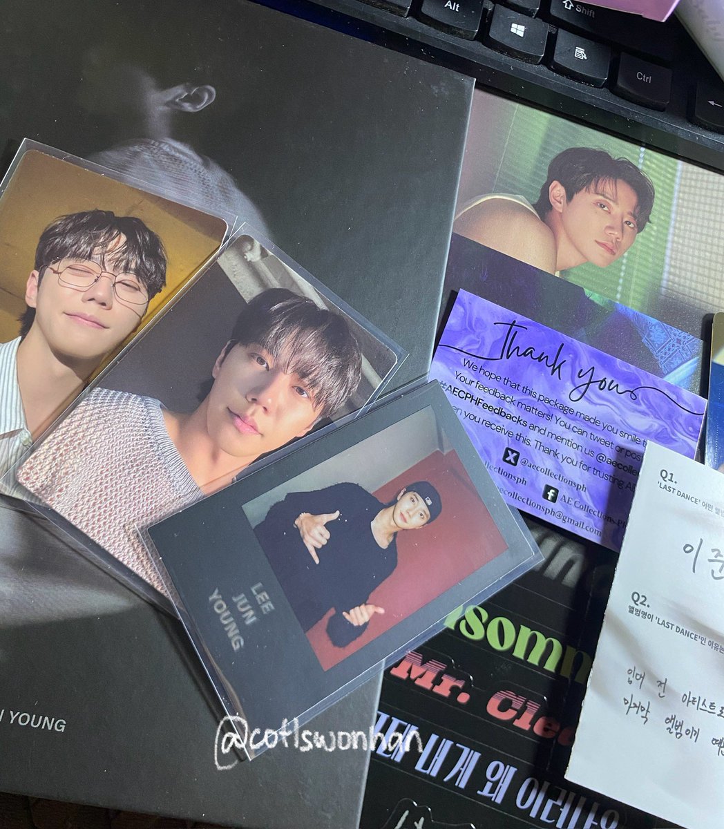 cotlswonhan's tweet photo. today’s {#zencols⋆˙⟡}

⟢ Lee Jun Young Last Dance Album .ᐟ

𑣲 I love my pulls sm. I missed Jun young a little extra since he already enlisted yesterday 🥹

💌 from: #AECPHFeedbacks thank you so much for packing them safe and for the freebies.ᐟ 💞 ‘till our next transaction~ https://t.co/EChtGNY5Lr