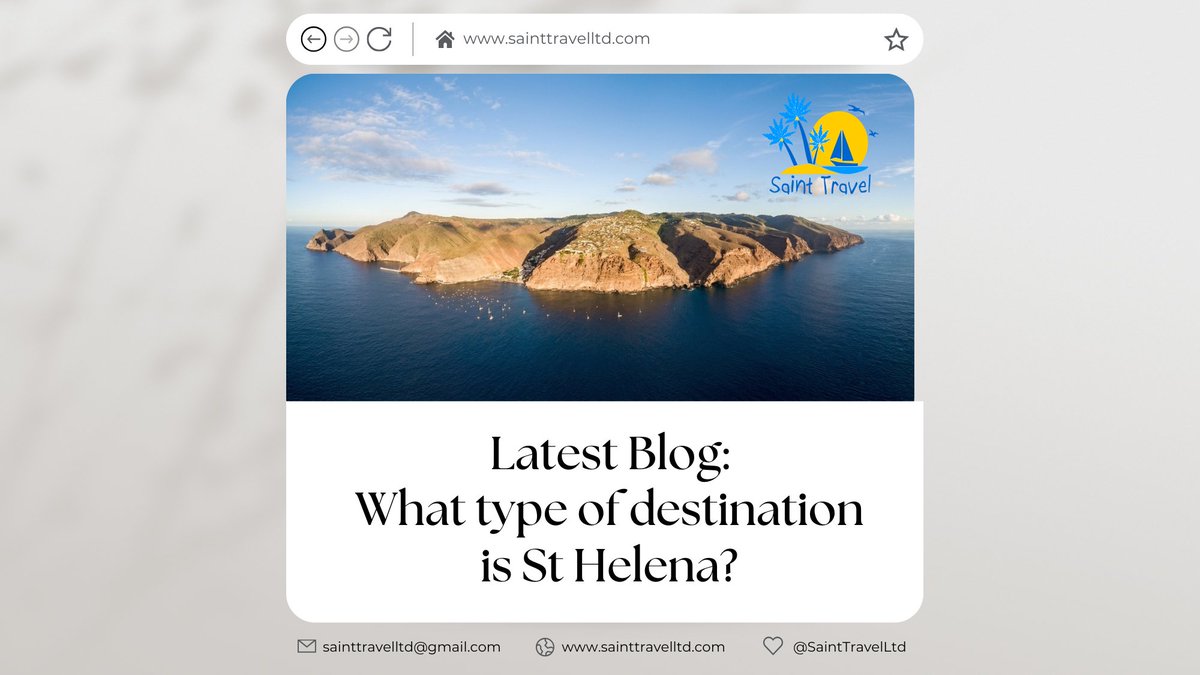 SaintTravelLtd's tweet photo. What type of destination is #StHelena? 🏝️✨

📖 Read the full article to find out: https://t.co/O4zizEte2q

#SaintTravel #IslandTravel #BucketList #TravelBlog #ExploreStHelena #RemoteDestinations #IslandLife #TravelInspiration https://t.co/A0EeU5QGb2