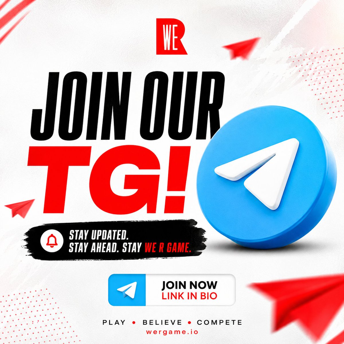 wergameio's tweet photo. 👀 Something big is on the way...

We're just getting started. 🚀
Stay ahead of the game and be the first to hear about new features, events, giveaways, and exclusive updates.
🔗 Join our active Telegram community:
 https://t.co/6fXi4e7fMw

🎮 Play • Believe • Compete

#WeRGame #GameFi #Telegram #Web3Gaming #BaseChain
