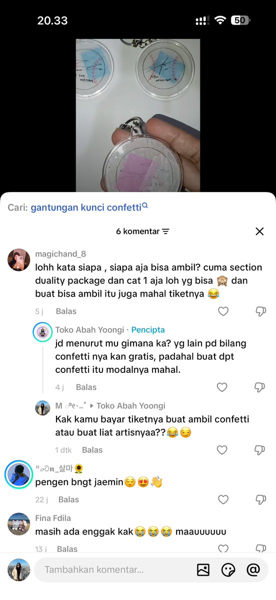 jaenavals's tweet photo. Baru tau beli tiket buat ambil confetti bukan buat liat artisnya

Liat artisnya ❌
MUNGUT CONFETTINYA TRS JUAL OVP 😍✅ (biar tiketnya balik) https://t.co/jm1zRY0qHM