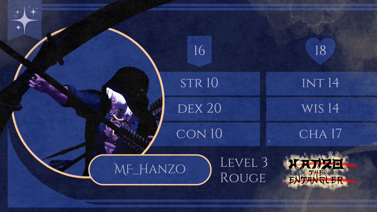 HanzoEntangler's tweet photo. Behold! My character card! Big thanks to @fairlyoddlola  and @TheLuckyStardom ! Make sure you go check out the video on The Lucky Stardom's page! 

#nsfw #nsfwtwt #DnD #roleplay #eboy #vrcerp #nsfwvrc #chudai #hentai https://t.co/7J8qlOB8Ik