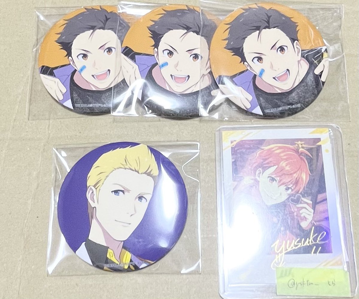 ysktm_'s tweet photo. ◎譲渡/交換
SideM 衣装展 缶バッジ 缶バ

【譲】北斗1 龍3

【求】定価＋送料 or 悠介、冬馬

郵送でのお取引になります。
検索からお気軽にお声かけください。 https://t.co/wYUx8jhFo2