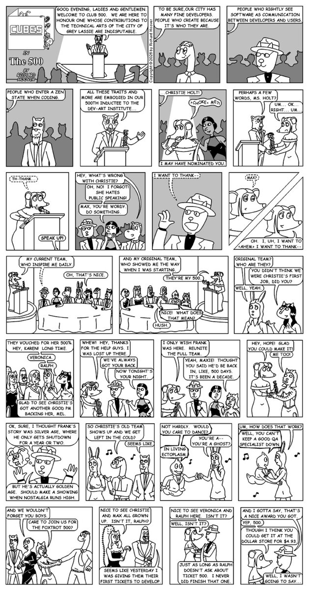 SeaLeftStudios's tweet photo. Holy carp!  It's the 500th Cubes comic strip!  Check out the #webcomic "The 500" now available on my site https://t.co/du6pEkvaOn https://t.co/idBNW7kyiY