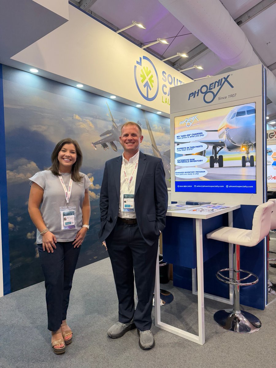 phoenix_mfg's tweet photo. Farnborough week. ✈️

The aerospace world is in one place this week, and we're here for it. Learning, connecting, and bringing it all back to Bamberg.

Anyone else at the show? Drop a comment. We'd love to connect in person. https://t.co/nLKgT5QfAl