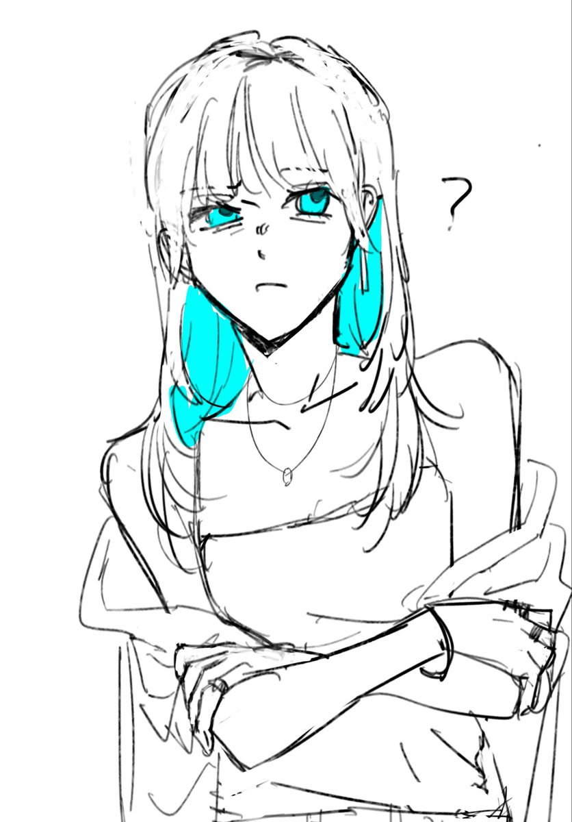 授業中暇で描いた絵 授業中暇すぎて描いてた女の子🫶 #イラスト #落書き #oc