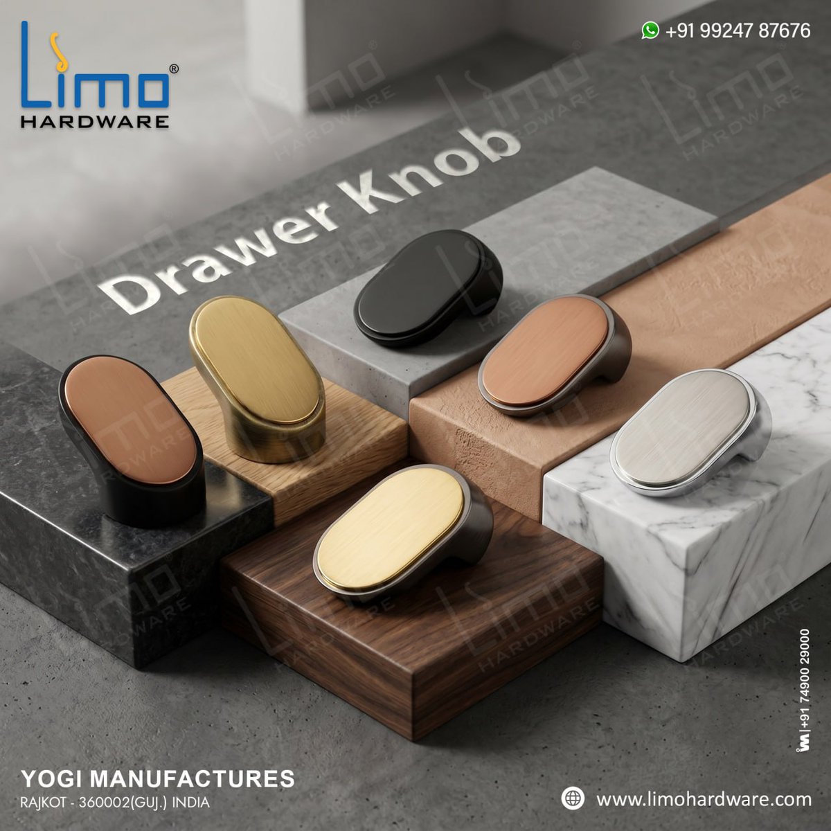 ibais_hardware's tweet photo. YOGI MANUFACTURES | Rajkot π’
Drawer Knob Series
Mr. Amit Patel - +91 99247 87676
Customer Care - +91 78198 21022
WhatsApp: https://t.co/PIWSgW8WMs
.
#YogiManufactures #LimoHardware #DrawerKnob #CabinetKnob #FurnitureKnobs #HardwareAccessories #PremiumHardware #RajkotHardware https://t.co/RBmSwjexP0