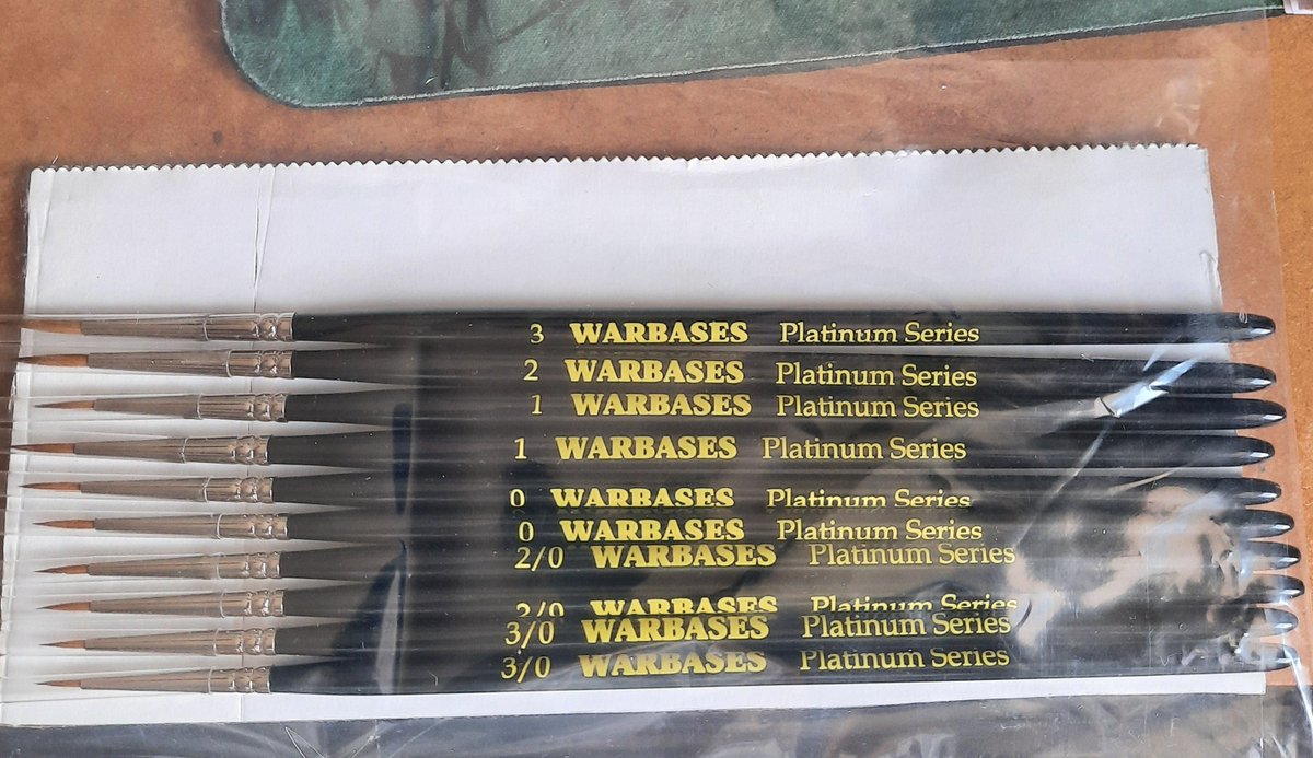 RalphBuick44's tweet photo. @Medical_Int asked for updates. Two packages arrived today. Much needed sand for basing. Some gorgeous #paintbrushes from #warbases who posted my order in lightning time, thank you @warbases 🫶 &amp; Started #perryminiatures #Austrian II / 9 Peterwardein Grenze #napoleonic #wargames https://t.co/S6EaTzA9R9