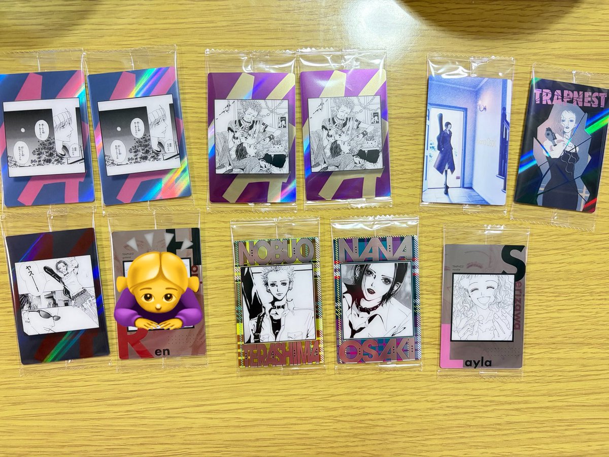 sac_308's tweet photo. NANA ツインウエハース 矢沢あい 交換

譲る➞画像1枚目

求む➞画像2枚目〜3枚目の💕マーク付きのもの

できれば同種がいいですが、それ以外でも大丈夫ですので是非お声がけください🙇‍♂️

郵送のみとさせて頂きます🙇‍♀️ https://t.co/eK5h9ru0rL