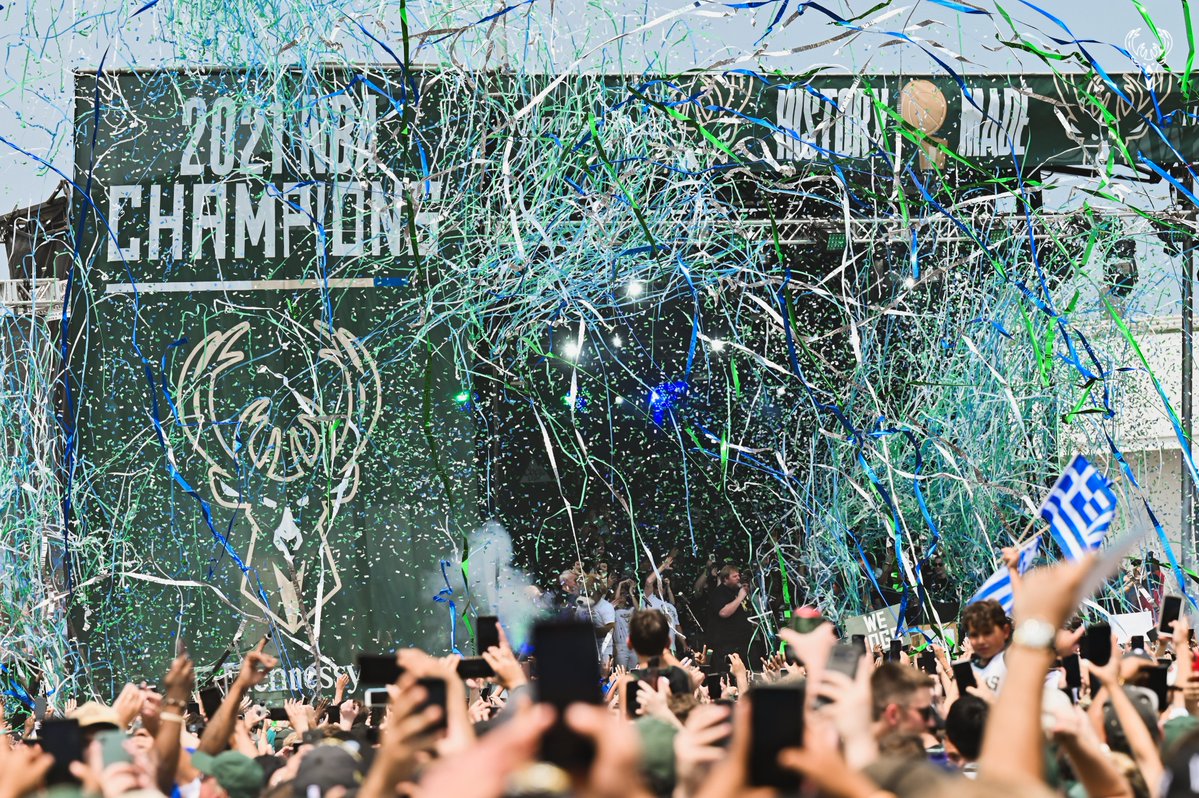 Bucks's tweet photo. Five years ago today, we celebrated a championship with 500,000 of our closest friends. https://t.co/iQnv7UH6dA