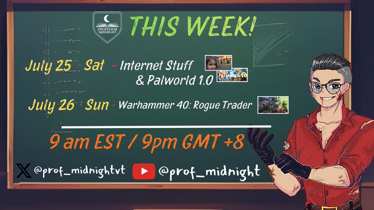 prof_midnightvt's tweet photo. Doing everything we can!
#vtuber #palworld #warhammer40k https://t.co/hWCm80Ncaz