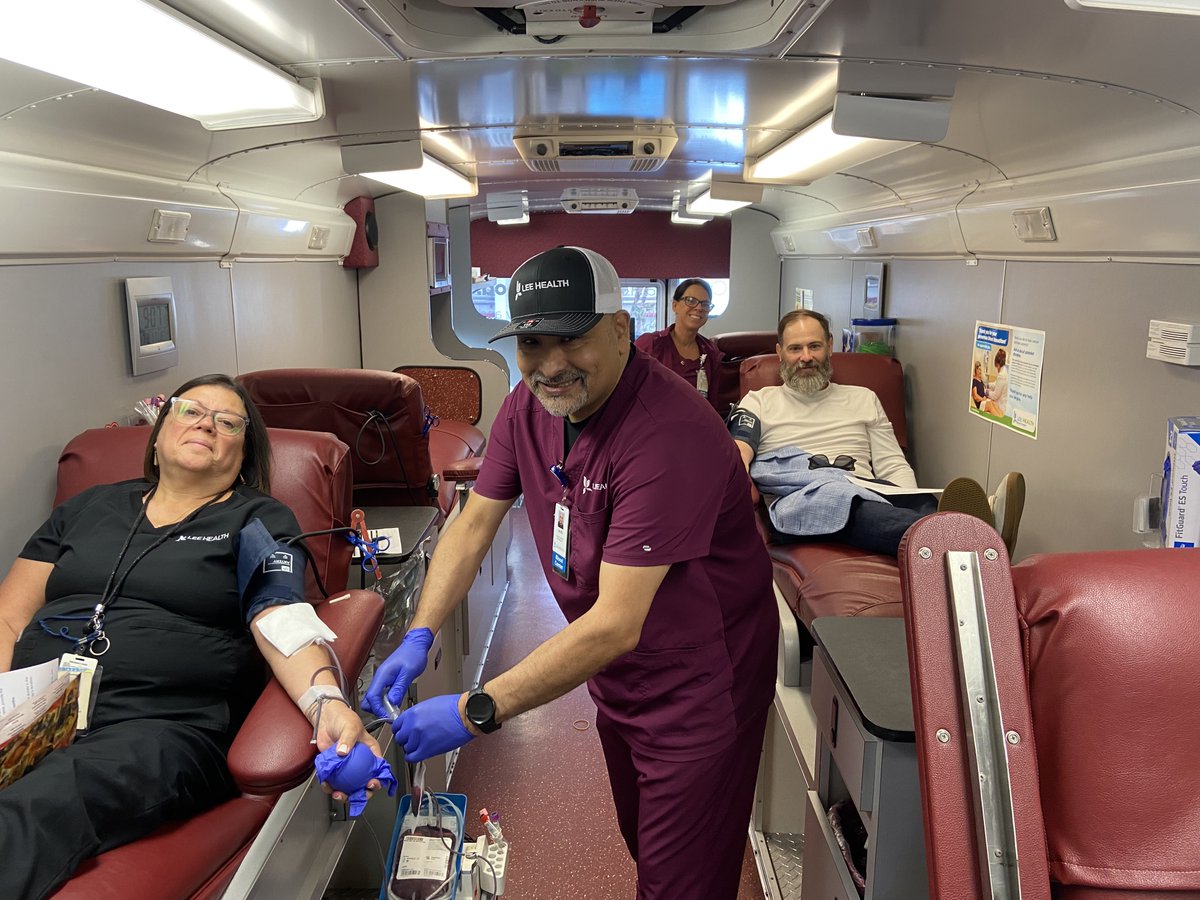 Lee_Health's tweet photo. What an incredible start to this year's Officer Adam Jobbers-Miller Memorial Blood Drive! ❤️ https://t.co/my2jKwdJkl