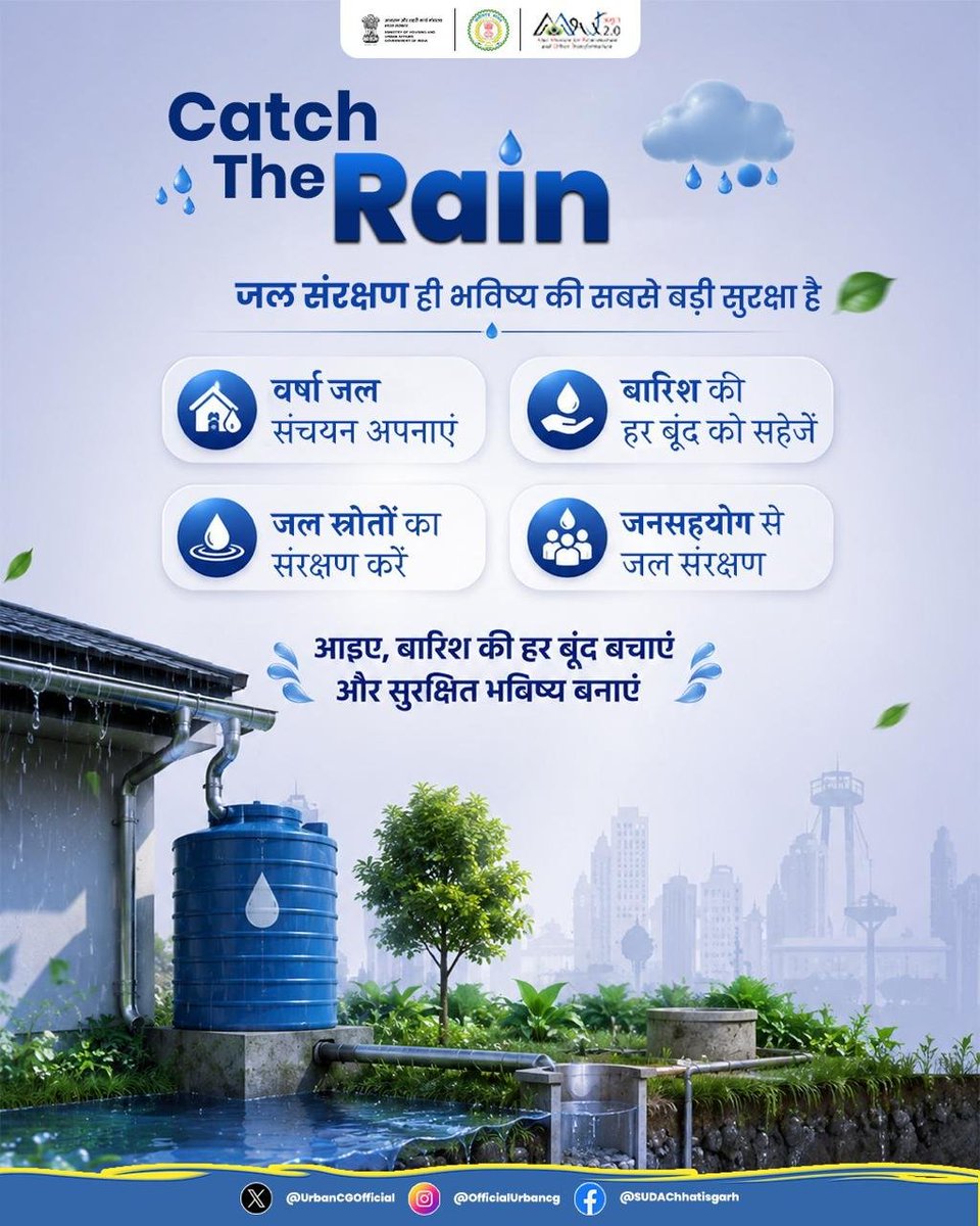 smartraigarh's tweet photo. @catchtherain @amrut @mohua @officialurbancg
#CatchTheRain #MoHUA #AMRUT2.0 #RainwaterHarvesting #SaveWater #WaterConservation #JalShakti #UrbanDevelopment #CGUrban #Chhattisgarh #SustainableCities #HarGharJal #JalHaiToKalHai #ClimateAction #MissionLiFE #smartcitiesdevelopment https://t.co/uj7XPIOmTC