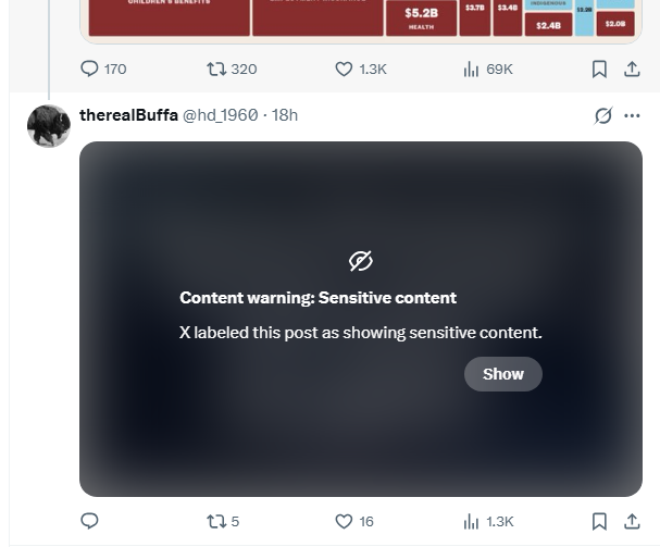 Martyupnorth's tweet photo. You'll never guess what X considered "Sensitive content" under one of my posts.

Are you ready? https://t.co/Yz6bRiDCM2