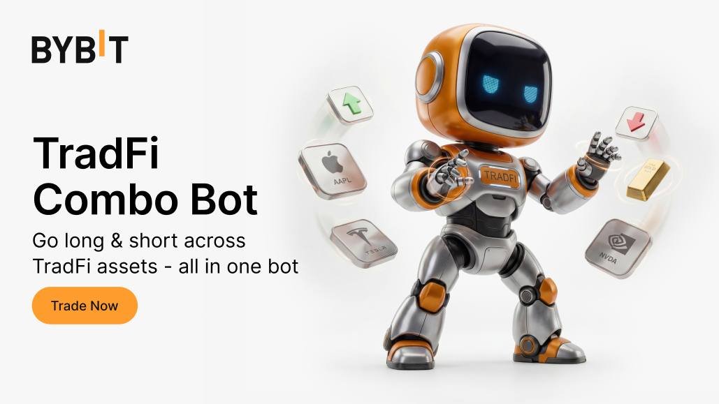 _0xneatneat's tweet photo. Most traders fail because they trade with emotions.

The new Bybit TradFi Combo Bot helps remove that.

Build a portfolio with Gold, Forex, Indices, and Stock CFDs, then let the bot automatically rebalance your positions.

✅ AI-generated strategies
✅ Custom portfolio creation
✅ Automated rebalancing
✅ Less screen time

Plus, there's a $130K prize pool up for grabs.

Create your account:
https://t.co/XwPP2C65xv

Join the campaign:
https://t.co/KTcAhajxhG