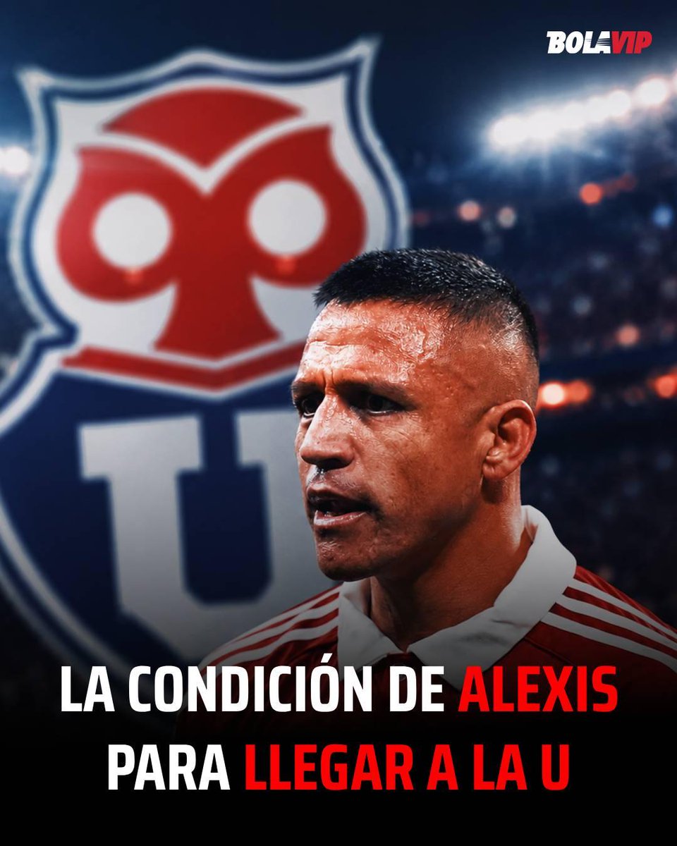 Bolavipcl's tweet photo. 🔵🔴 Todo depende de Alexis 🚨

Según El Mercurio, Alexis Sánchez jugaría en la U si no encuentra club en Europa. 🇪🇺

👀 El problema es el calendario: el mercado chileno cierra el 14 de agosto y el europeo recién baja la cortina el 1 de septiembre, complicando la operación. ⚽ https://t.co/1xbLZEae15