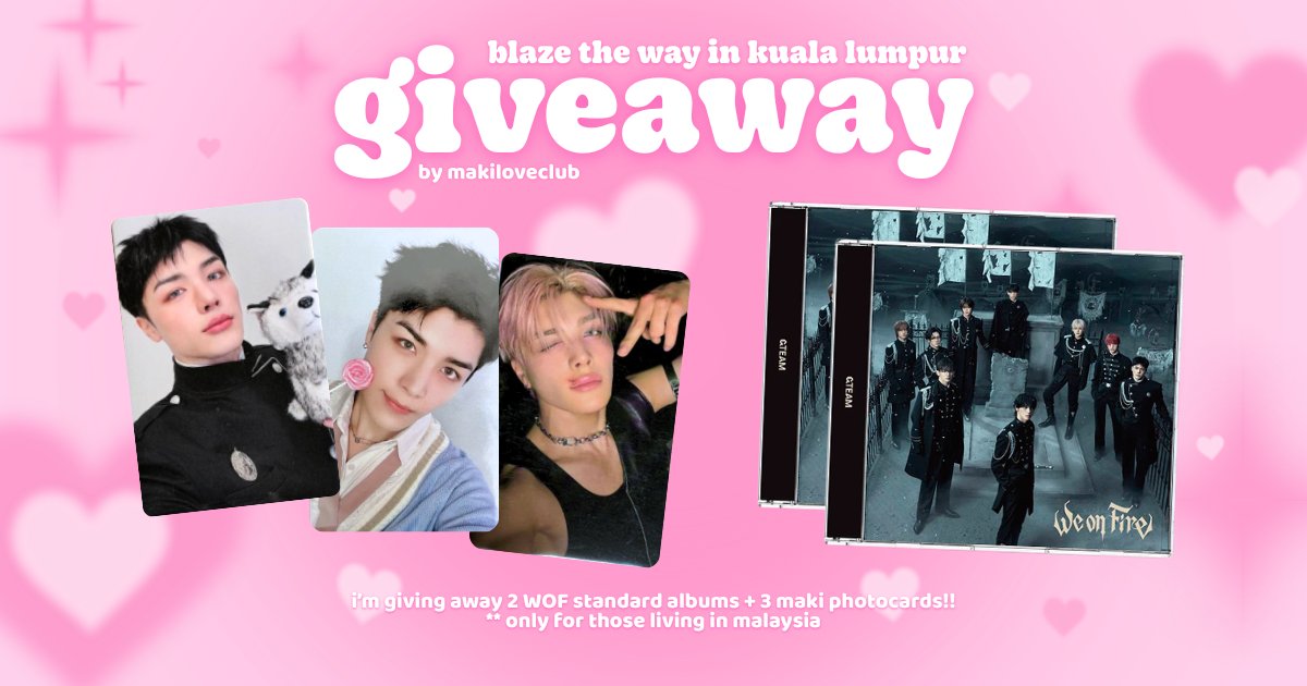 MAKILOVECLUB's tweet photo. #BLAZETHEWAY_KUALALUMPUR 
twt giveaway ₊˚⊹♡

to celebrate the btw kl stop, i'm doing a twt ga!! 

1. must be from malaysia 
2. rt this tweet &amp; tell me 1 thing you like about maki ⭑.ᐟ
3. you won't be able to participate in the offline ga if you win 

end date: 2 august 10pm https://t.co/4c23ZvlHSu