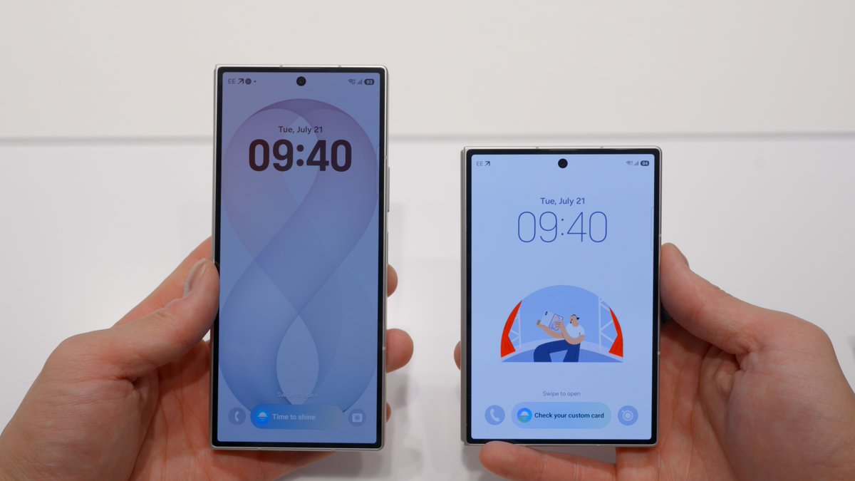 tobalog's tweet photo. Galaxy Z Fold8、モノとしてあまりにもかわいすぎるのだよな……。電車通勤者のためのスマホと言い切っていいまであるしポッケの収まりが良い点もニクい。 https://t.co/ffA2Il6euF