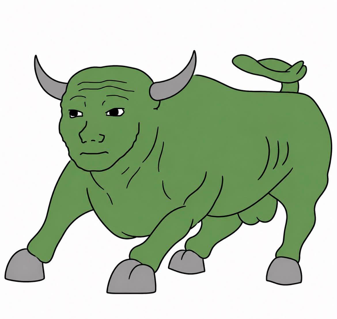 wojakcto's tweet photo. gm to all the $eth bulls, $wojak bulls, $PEPE bulls, and crypto bulls. let your nuts hang today https://t.co/fA2zSgVMH7