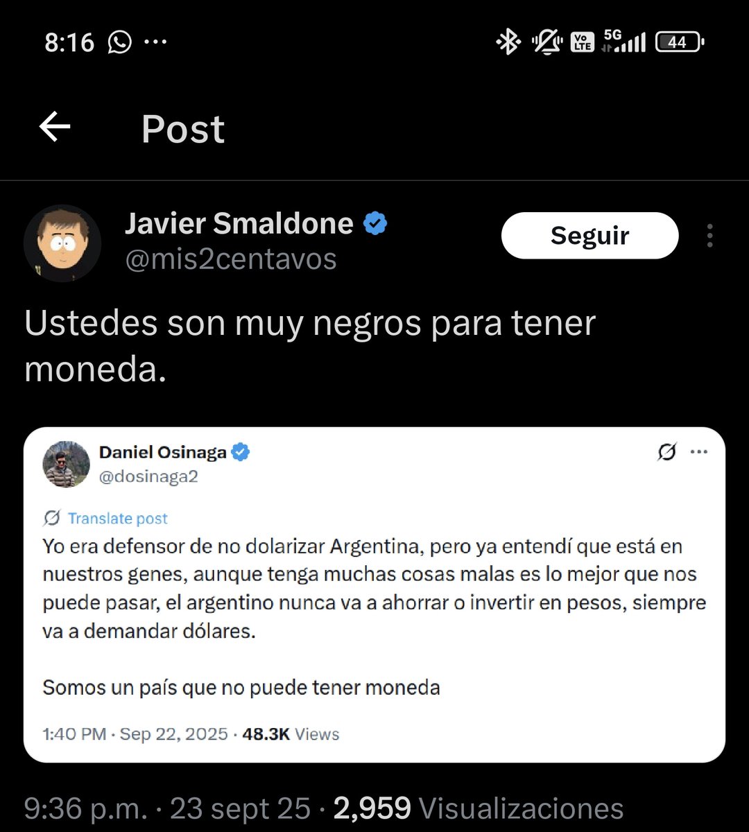 garduno_ramirez's tweet photo. @mis2centavos @JMilei Aja cuentame mas de que no son racistas por favor https://t.co/QOLtvNN282