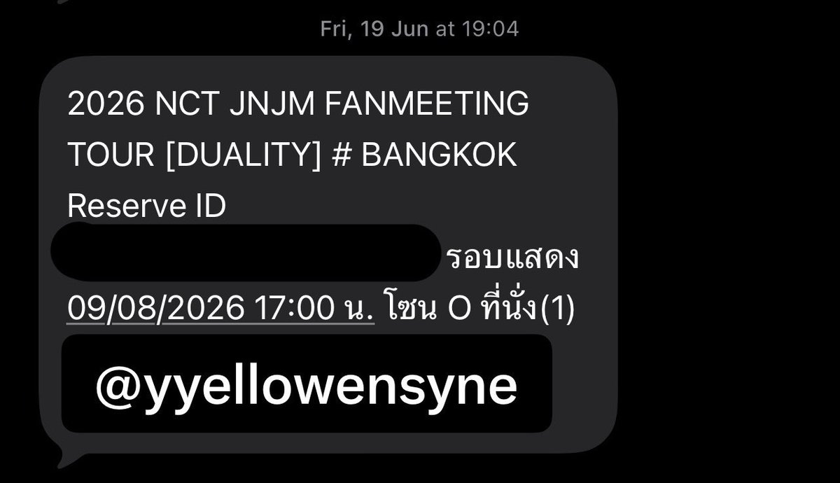 yyellowensyne's tweet photo. * wts ขาย *

บัตรวันอาทิตย์ sun 09/08 รอบ membership
📍zone O row C price 3,600 (original price)

⭐️ขอหลักฐานเพิ่มเติมหรือสนใจ dm ได้เลยค่ะ
⭐️นัดรับหลังแลกบัตรแข็ง, นำเอกสารไปแลกบัตรแข็งเองได้ค่ะ

#NCTJNJM_FANMEETING_TOUR
#NCTJNJM_FANMEETING_TOUR_DUALITY https://t.co/gf22CwmUPT