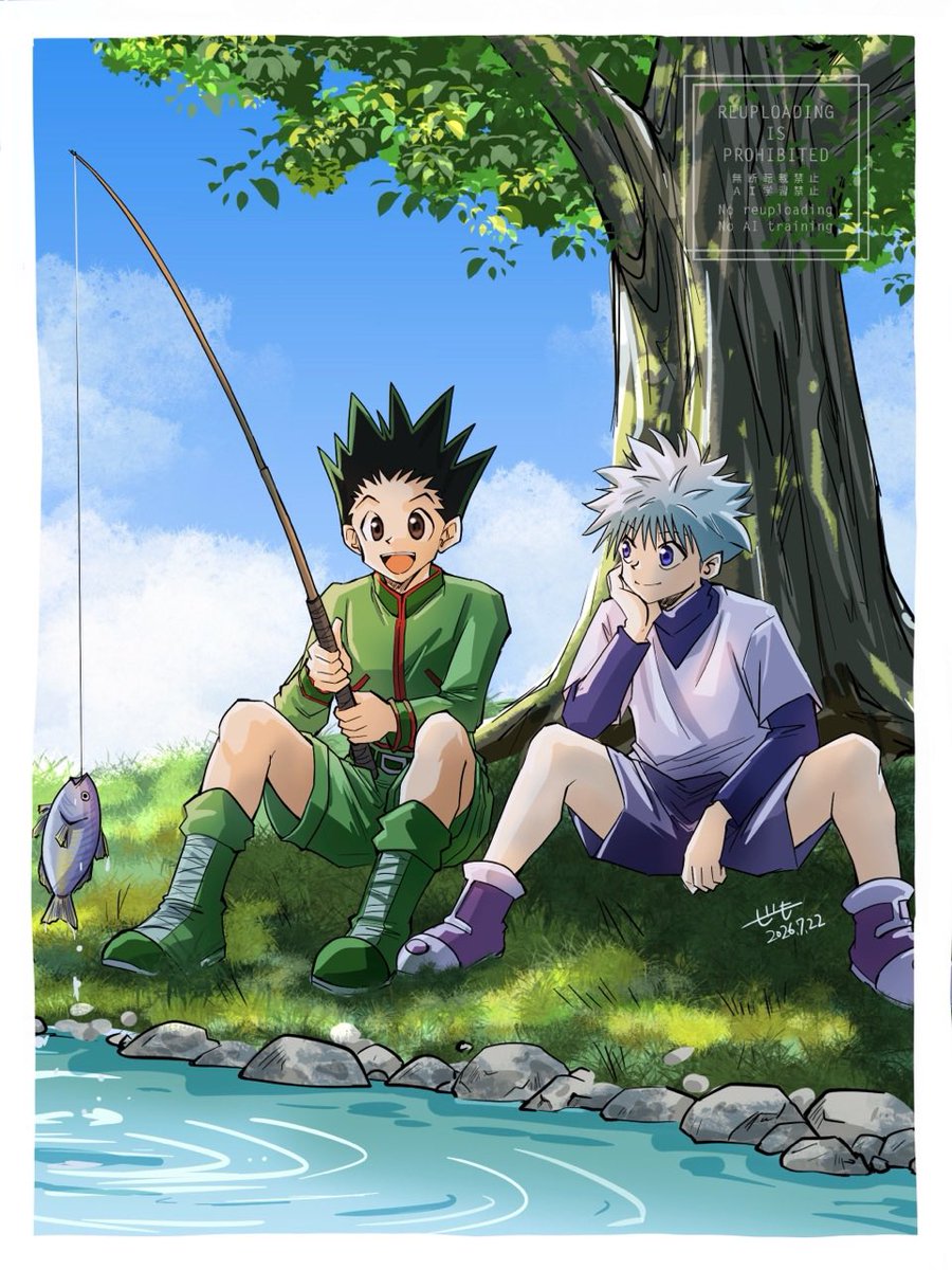 shi2_jimo's tweet photo. 初描き！！ゴンとキルアが可愛い！！
#ハンターハンター
#hxh  #hxhfanart https://t.co/0lXP4SgIUU
