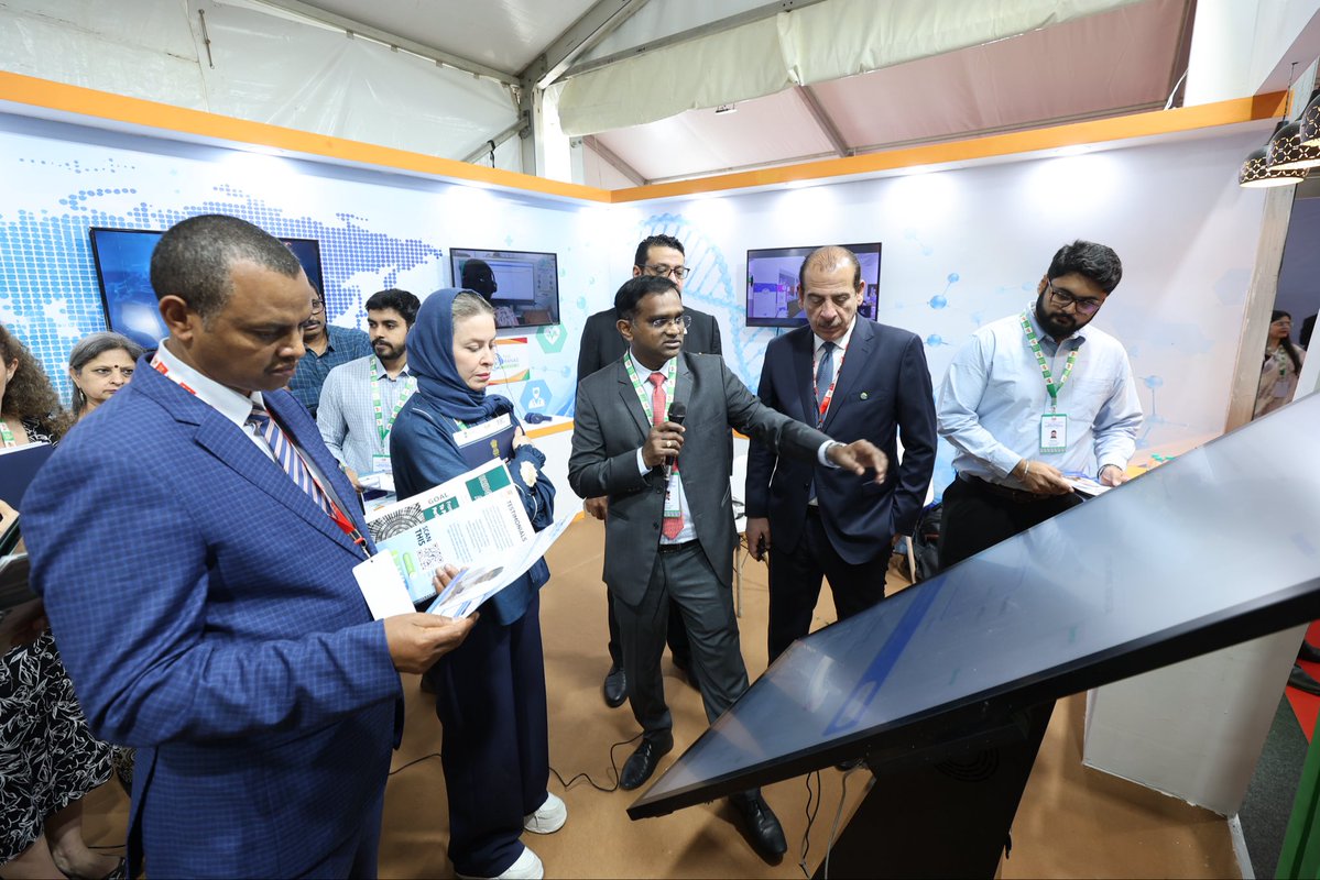 MoHFW_INDIA's tweet photo. India’s Digital Health Ecosystem on Display!

At the #BRICS2026 Health Ministerial Meeting, Union Health Secretary Smt. Punya Salila Srivastava toured the National Health Authority’s Digital Public Infrastructure for Health Pavilion, where delegates experienced India’s digital health journey through ABDM, eSanjeevani, Aarogya Setu 2.0, Tele-MANAS, SAHI, and BODH.

The pavilion highlighted India’s commitment to building inclusive, interoperable and citizen-centric digital health systems while strengthening collaboration among BRICS nations.

#BRICS2026 #BRICSIndia2026 #IndiaBRICSChairship