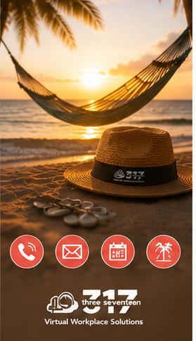 317virtual's tweet photo. Take the day off. ☀️

Your business doesn't have to.

We'll answer your calls, take messages, schedule appointments, and make sure every opportunity is captured while you recharge.

#NationalHammockDay #VacationCoverage #317VWS https://t.co/0ZcXd7ZDo4