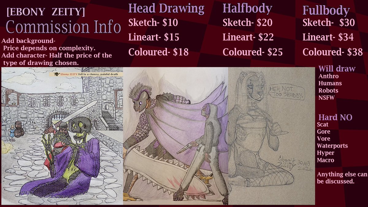 UZeity96057's tweet photo. My comissions are open!
 Currently I have two slots, bellow are the prices for each type of art.

Minhas encomendas estão abertas!
 Abaixo estão os preços para cada tipo de arte. https://t.co/DFckdlpCco