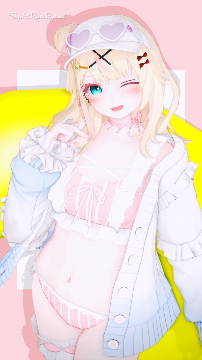 Dentyuu_DR's tweet photo. メンテSSたくさんみてくれてありがとでした～
今日のスクラッチの水着かわいいね(￣￢￣*)
#PSO2NGS_SS https://t.co/nFY72ude4K