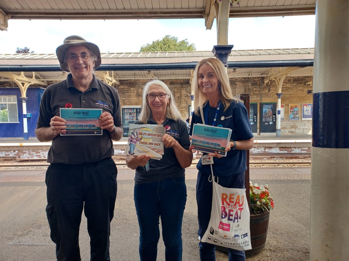 TVCRP's tweet photo. We've had a great day working alongside @northernassist & the team from Northumberland Libraries promoting the #SummerReadingChallenge at #Hexham & on trains between #Newcastle & #Haltwhistle
We handed out lots of Arlo's #railsafety books ๐
#communityinvolvement #readtothebeat https://t.co/22YEGEhrlD