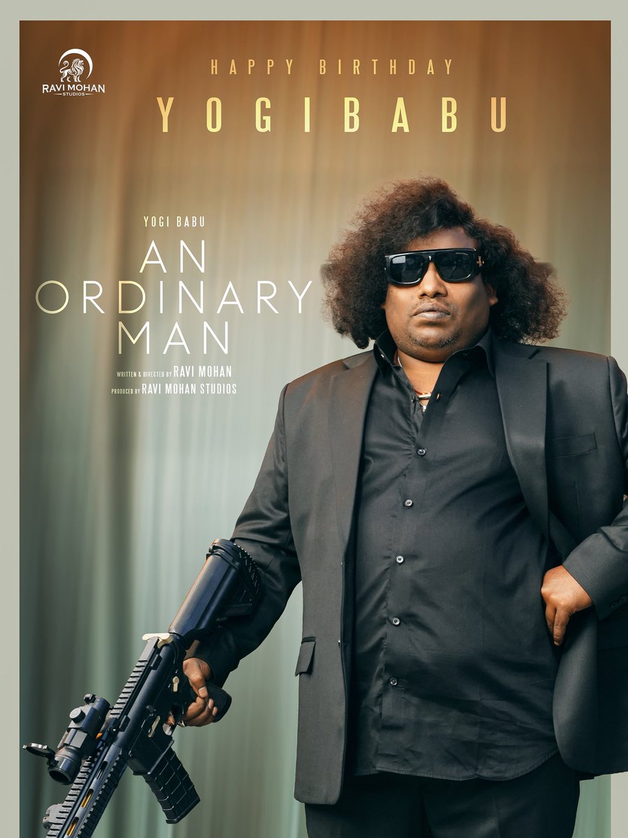 rameshlaus's tweet photo. They called him 'An Ordinary Man'... but the swag is strictly EXTRAordinary! 😎🔫 Happy Birthday to our hero @iYogiBabu♥️!
#HappyBirthdayYogiBabu #AnOrdinaryMan #RaviMohanStudios https://t.co/SW5EWa0jqG