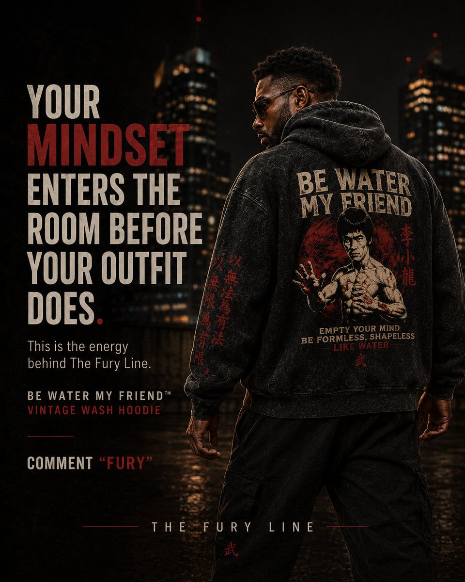 thefuryline's tweet photo. Rate your training intensity this week: 1–10 in the comments.

#TheFuryLine #FuryLine #FistsOfFury #OfficiallyAuthorized #DragonSpiritCollection
#Streetwear #MartialArtsStyle #GymFashion #FitStyle #HoodieStyle #GraphicTee #LimitedEdition #CollectorEdition #Drop https://t.co/TORZ0VJHRG