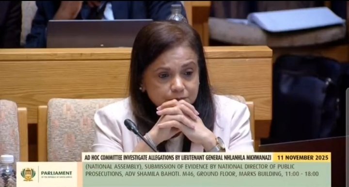 naseemak27's tweet photo. Shamilla Batoyi told the Adhoc Committee that the case against General Khumalo and 7 others was strong. She must also account. She was as incompetent as Andrea who was in line to succeed her. South Africa dodged a bullet! https://t.co/gJ6mhVctHG