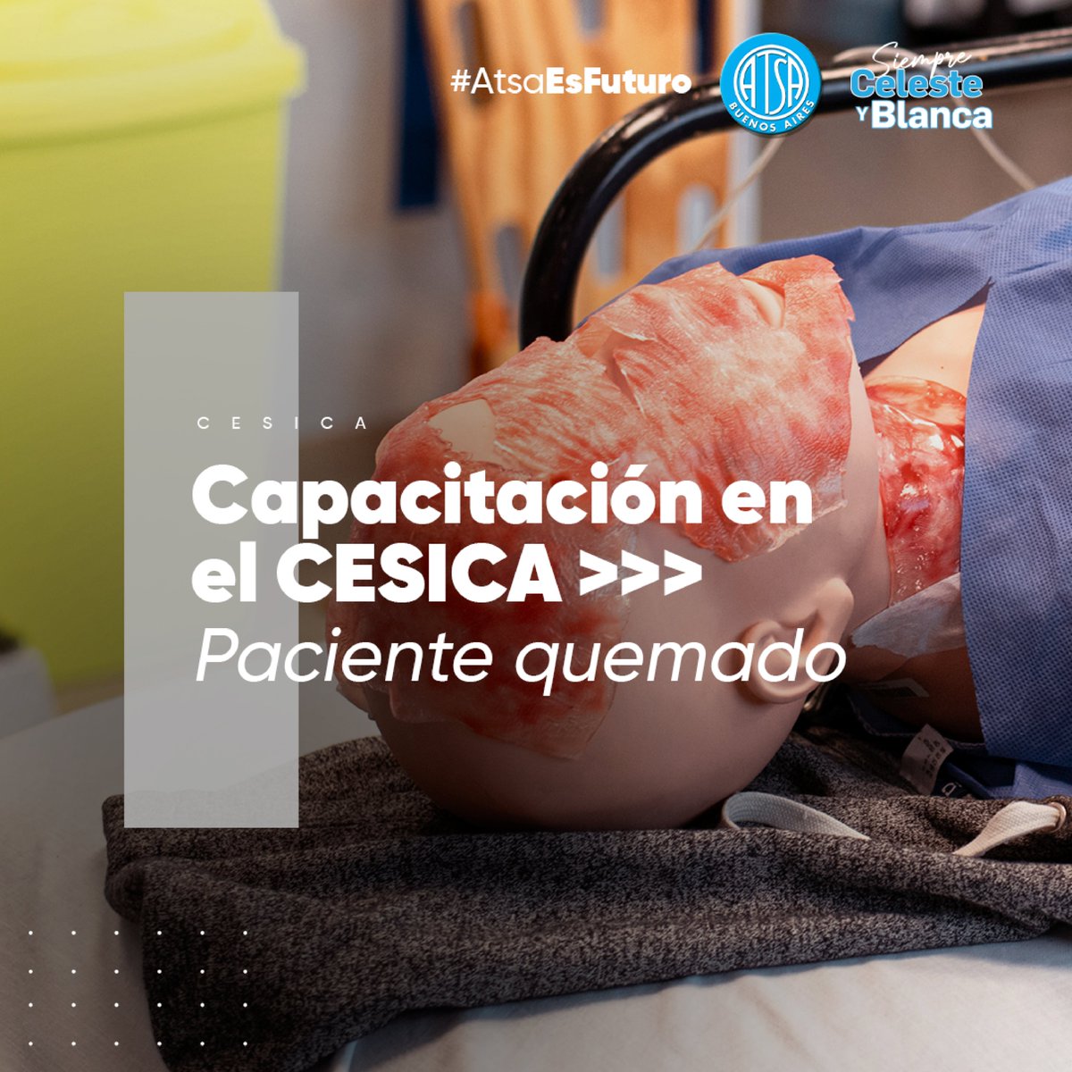 AtsaBsAs's tweet photo. Tu formación en el #CESICA 📚💪
La semana pasada, en nuestro 📍Centro de Simulación Clínica, recibimos a compañerxs que participaron de capacitaciones clave para su desarrollo profesional en salud. Realizaron prácticas con simulación en un paciente quemado.
¡Gracias a todxs lxs que siguen formandose con nosotrxs! 💪💙
Conocé toda la oferta del CESICA 🫵 ingresando a https://t.co/EBVi4wKSgO   🔗
#ATSABsAs #Sanidad #Sindicato #Formación #CESICA