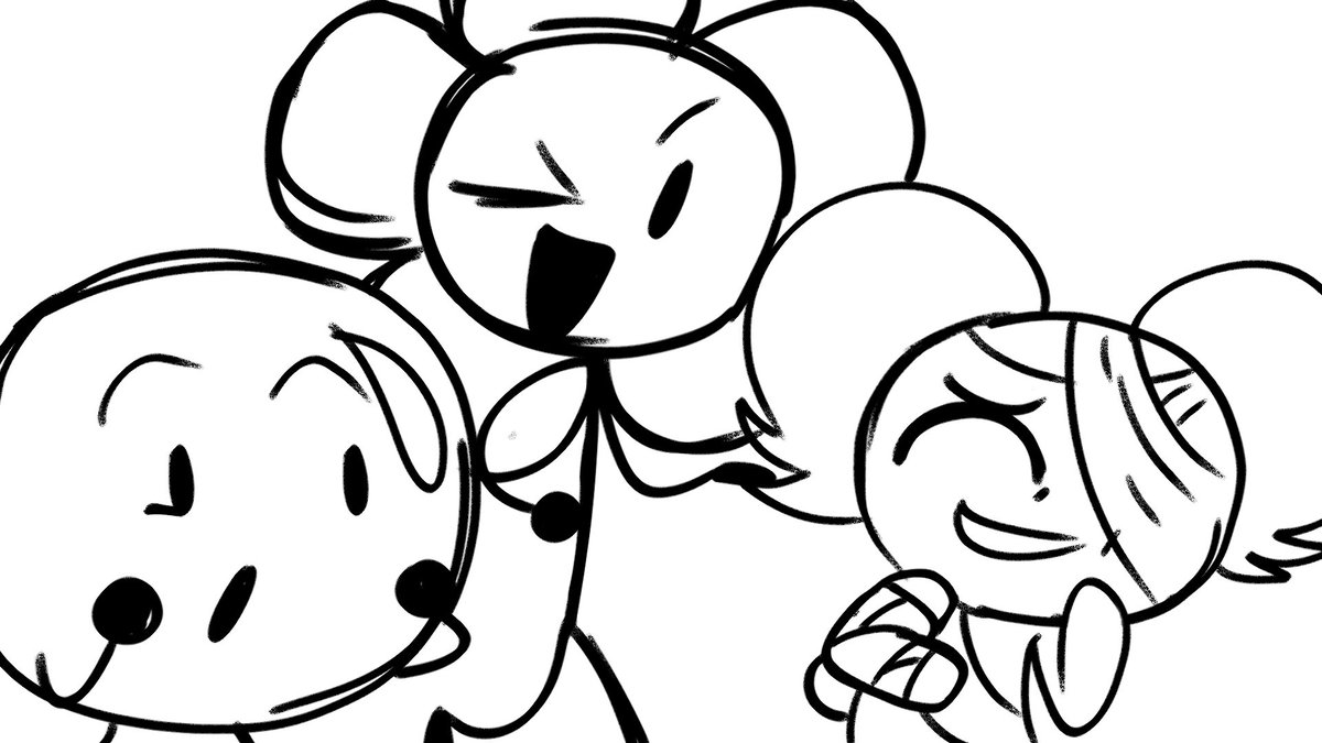 Bluistrates's tweet photo. artworks
1. Forgotten WIP drawing 
2. The Phoenix (Blossom) art
3. Meme art 
4. Dogday design for Pibby mod I left https://t.co/2tEzb9oQCZ
