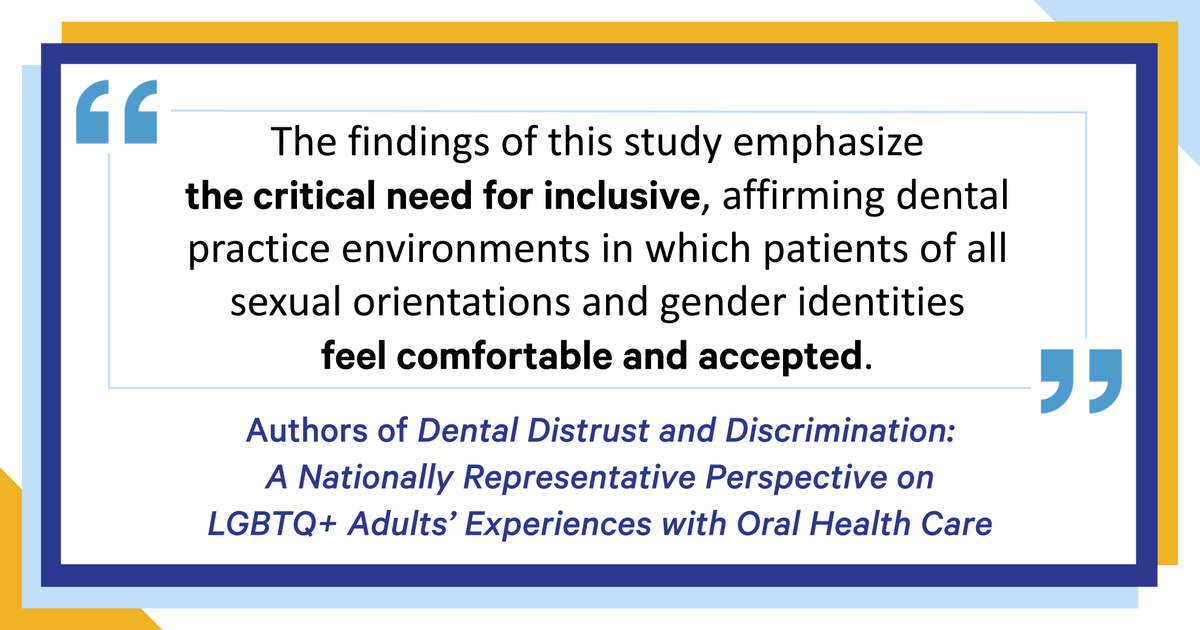 MikeBriddon's tweet photo. Individuals identifying as #LGBTQ+ report significantly higher levels of discrimination and microaggressions in dental settings. How can education help create more inclusive environments? Learn more in a new article in Frontiers in Oral Health: https://t.co/Wpjf93KXtk https://t.co/Y5PNYx7uPX