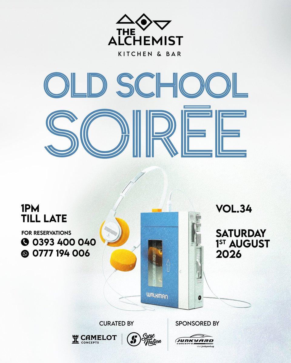 thealchemistkla's tweet photo. This one's for those who know every word to the classics. 🎶 Old School Soirée is back with Vol. 34 on August 1st, 2026! 🥳🔥

For reservations, call 0393400040 or WhatsApp 0777194006.

@CamelotConcepts @SseseNation https://t.co/kjaBDW3s1L