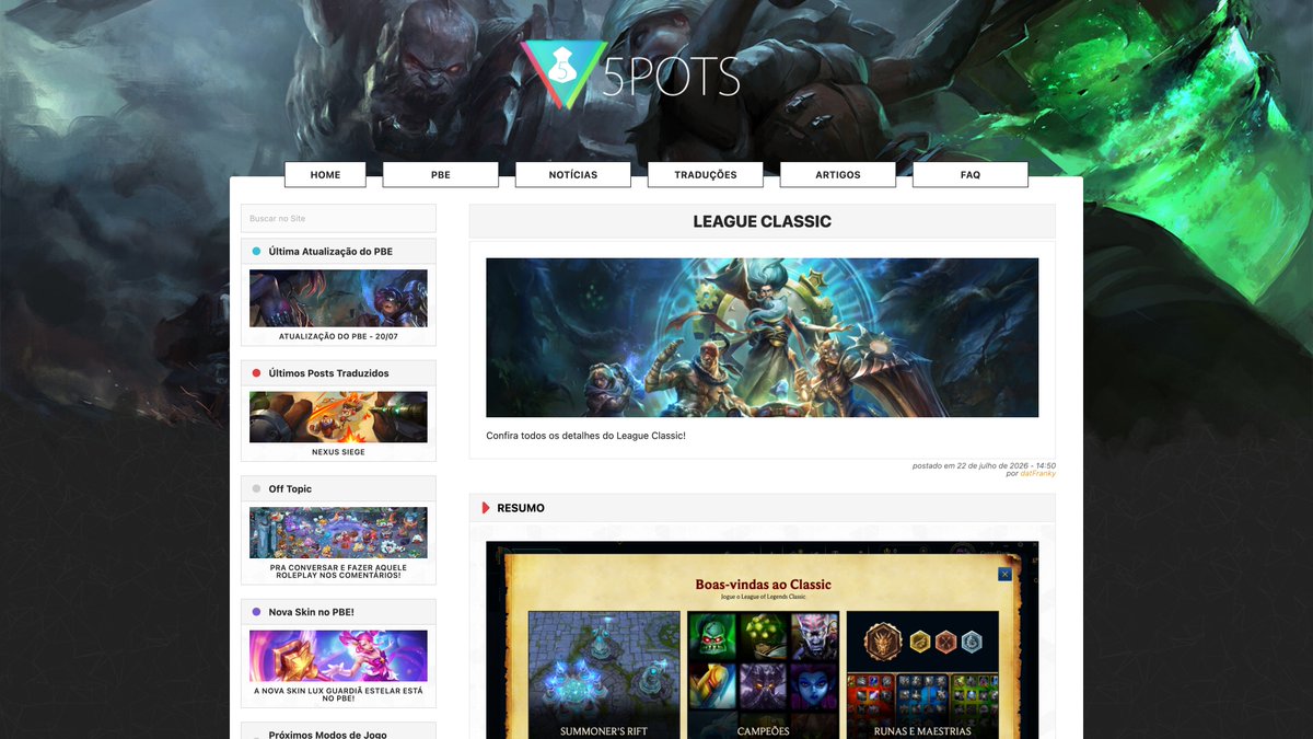 datFranky's tweet photo. Estava curioso para saber o que iria vir no League Classic, ainda bem que estamos em 2015 e temos a 5pots https://t.co/Ahe5iUVRlH