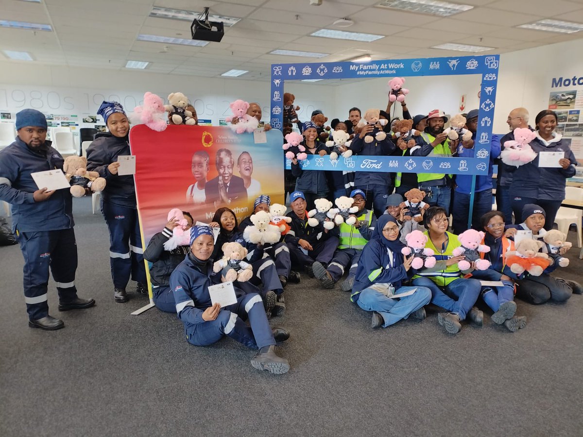 NMCF_SA's tweet photo. Today @FordSouthAfrica joined the Make Mandela Bear Magic experience in Gqeberha, making bears that will bring comfort &amp; smiles to children receiving treatment at the Nelson Mandela Children's Hospital (@_NMCH_). Every bear is a reminder to a child that they are not alone. https://t.co/UAldNfD1sh