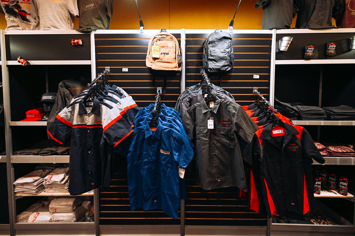 prishow's tweet photo. Can't wait for the next #PRIShow? Gear up in the meantime.

Browse the official PRI online store for apparel and merchandise built for racers, builders, and enthusiasts alike. 🏎️

https://t.co/1UL9SJbrOM https://t.co/vSDcXpeKPx