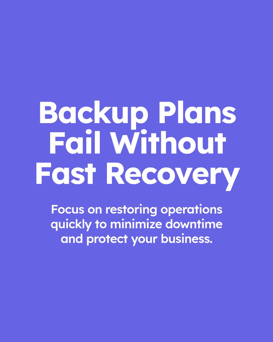 bonellisystems's tweet photo. Recovery is the only thing that matters. Backup plans fail when they focus on prevention, not fast recovery. Build systems that restore operations quickly and cut downtime.

Learn More https://t.co/n5upGr5Vlz https://t.co/yOrc3q9GR2