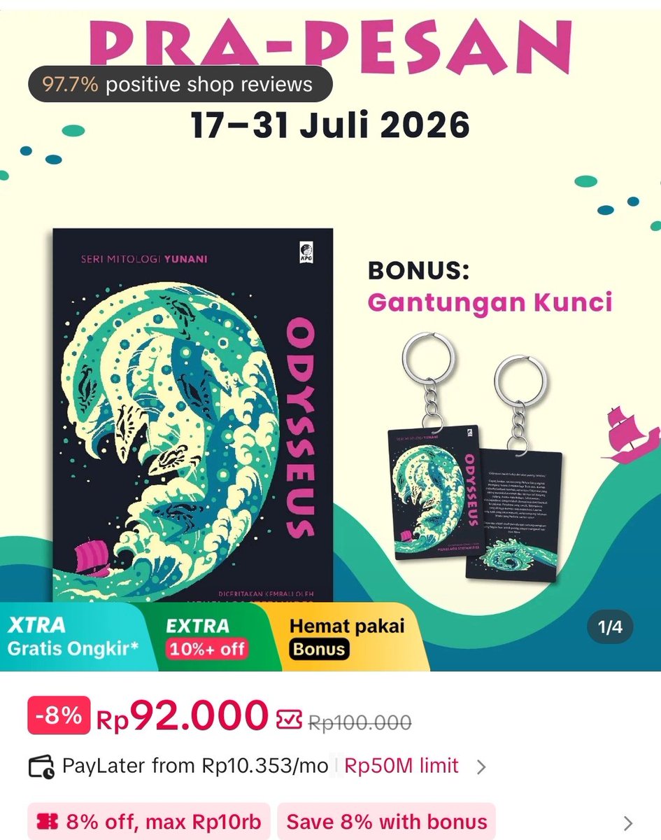 temuanku's tweet photo. 📦📦 PREORDER 📦📦

📚 Odysseus - Menelaos Stefanides

🏷 DISKON up to 30%

Lazada
https://t.co/tVD7ev42L4
Shopee
https://t.co/xeAaOH5QZI
Tokopedia
https://t.co/8wkeK92AiC
Tiktok
https://t.co/9r8ZZp75qw

Tag wts po bkn preloved buku novel promo murah https://t.co/neeueE5JZW