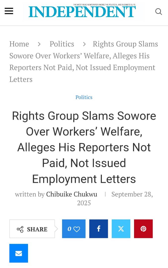 DataDomini36840's tweet photo. @SaharaReporters This is normal, and I think leaking sensitive information in any organization is a serious offense,unless the organization is governed by @sowore in whose dictionary everything is oppression. However, has the welfare and employment letter dispute at @SaharaReporters been settled? https://t.co/C535COJ6zQ