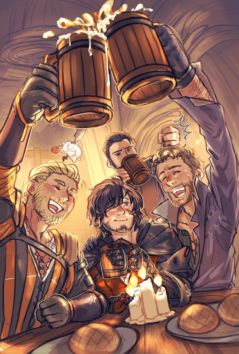 dunderella's tweet photo. [ #ffxvi / #ff16 ]

i drew the hideaway family for the @ffgentszine project!!!

leftovers available starting on july 24th! 🍻 https://t.co/OIKLYrVylx