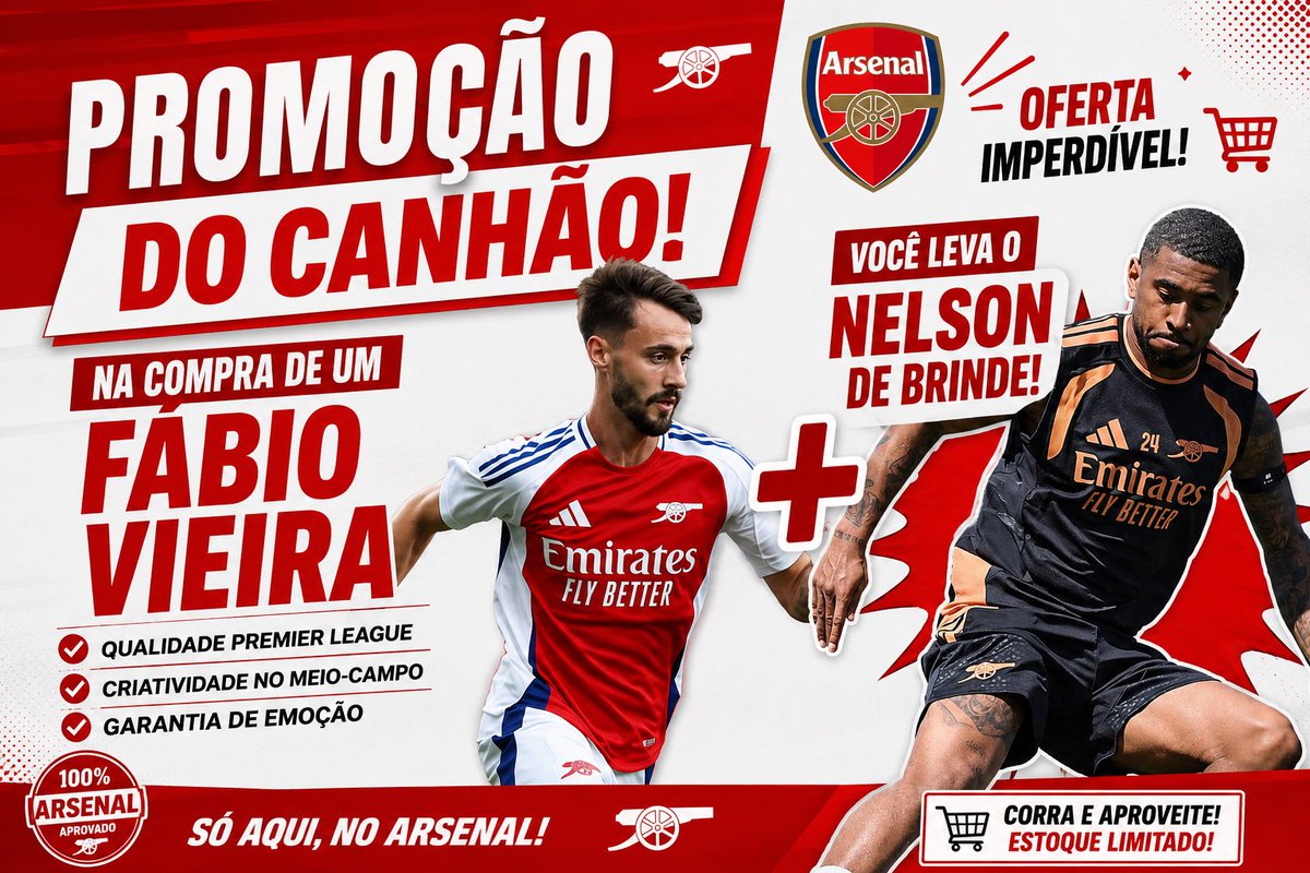 Arsenalfcdepre's tweet photo. PROMOÇÃO DO CANHÃO! https://t.co/WB5QrQ3H61