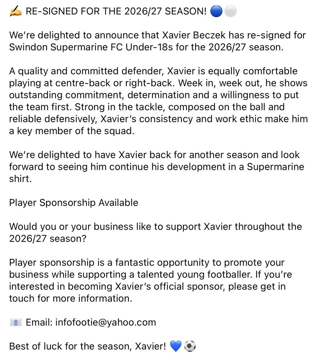 ssyfcunder13's tweet photo. RE-SIGNED FOR THE 2026/2027 SEASON #ssyfc https://t.co/HPb8KWnWSR